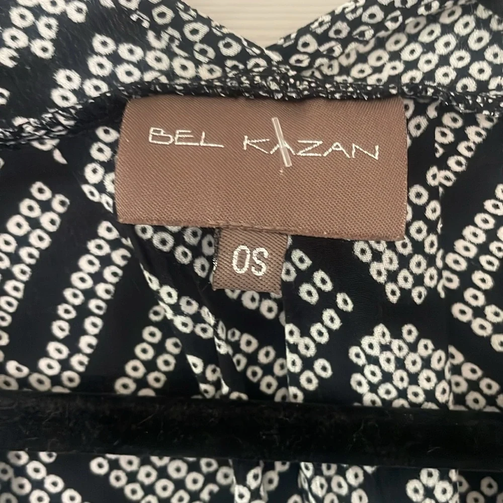 Anthropologie Gillian Printed Kimono One Size Black and White Kimono OS